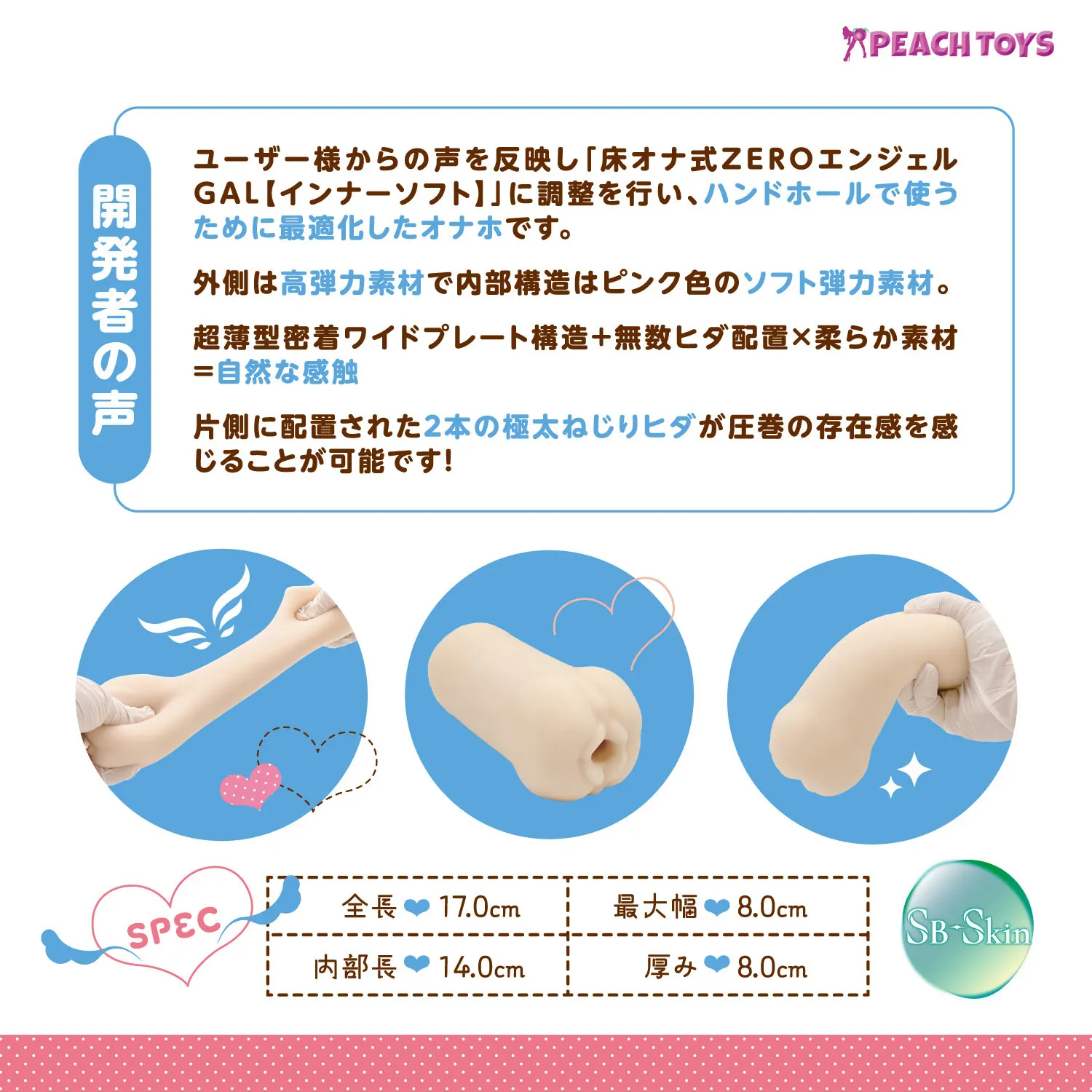 Angel Hand Inner Soft Peachtoys x Percyona the best EU onahole store percyone